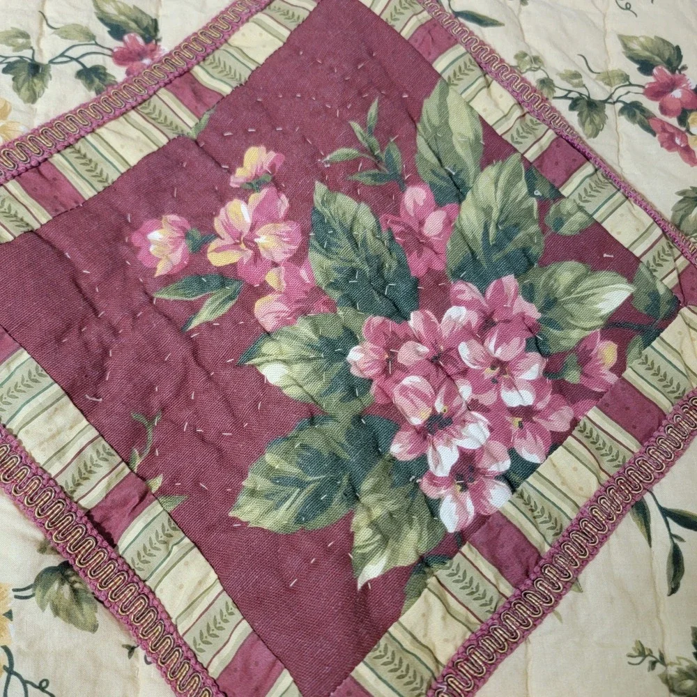 Waverly Garden Room Twin Floral Manor Patchwork Quilt Cotton Country Cottagecore